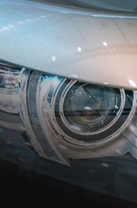 headlights of car